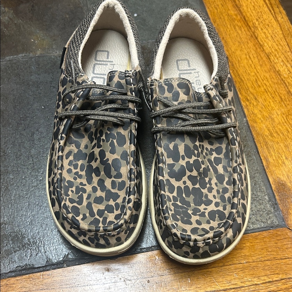 Hey Dude Brown Leopard Shoes
